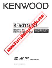 Vezi K-501USB pdf Germană (citite înainte de utilizare) Manual de utilizare