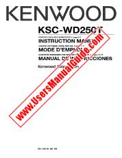 Voir KSC-WD250T pdf Anglais, français, espagnol Manuel de l'utilisateur