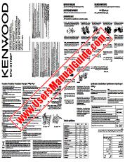 View KFC-X1720P pdf English, French, Spanish, Portugal, Arabic User Manual