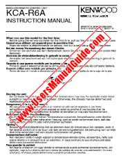 Ver KCA-R6A pdf Manual de usuario en ingles