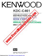 Voir KDC-C461 pdf Manuel d'utilisation anglais
