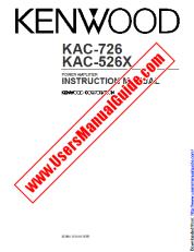 Voir KAC-726 pdf Manuel d'utilisation anglais