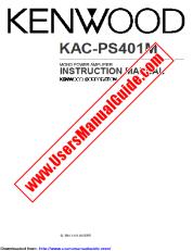 Ver KAC-PS401M pdf Manual de usuario en ingles