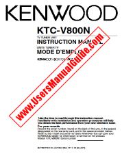 Visualizza KTC-V800N pdf Manuale utente inglese e francese