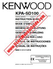 Visualizza KPA-SD100 pdf Manuale utente inglese, francese, tedesco, olandese, italiano, spagnolo, portoghese