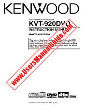 Ver KVT-920DVD pdf Manual de usuario en ingles