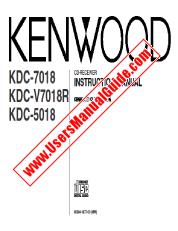 Voir KDC-V7018R pdf Manuel d'utilisation anglais