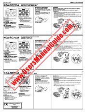Vezi KCA-RC700A pdf Engleză, franceză, italiană, germană, olandeză, Manual de utilizare spaniolă