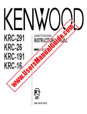 Ver KRC-291 pdf Manual de usuario en ingles