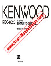 Voir KDC-8020 pdf Manuel d'utilisation anglais