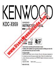 Voir KDC-X959 pdf Manuel d'utilisation anglais