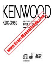 Visualizza KDC-X959 pdf Manuale utente francese