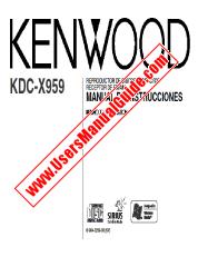 Ansicht KDC-X959 pdf Spanisch Benutzerhandbuch
