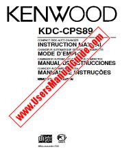 Voir KDC-CPS89 pdf Anglais, Français, Espagnol, Portugal Manuel de l'utilisateur
