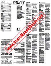 Vezi KDC-C719 pdf Engleză, rusă, Polonia Manual de utilizare