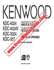 Ver KDC-3024 pdf Checo, húngaro, croata Manual del usuario