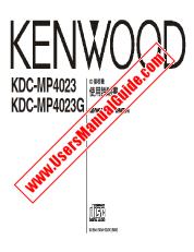 Ver KDC-MP4023G pdf Manual de usuario de Taiwan