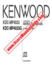 Voir KDC-MP4023 pdf Manuel d'utilisation anglais