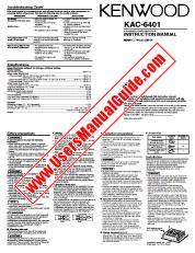 Vezi KAC-6401 pdf Engleză Manual de utilizare