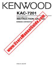Vezi KAC-7201 pdf Engleză Manual de utilizare