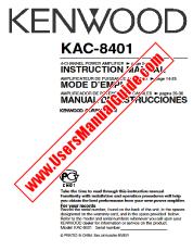 Ver KAC-8401 pdf Alemán, Holandés, Italiano, Portugal Manual del usuario