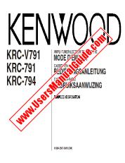 Vezi KRC-V791 pdf Franceză, germană, Manual de utilizare olandez