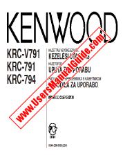 Vezi KRC-791 pdf Maghiară, croată, slovenă Manual de utilizare