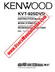 View KVT-925DVD pdf English User Manual