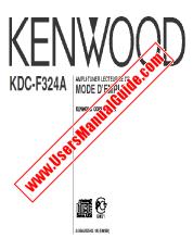 Voir KDC-F324A pdf Manuel d'utilisation anglais