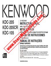 Ver KDC-205CR pdf Inglés, francés, español, Portugal Manual del usuario