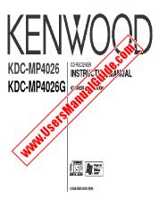 Voir KDC-MP4026 pdf Manuel d'utilisation anglais