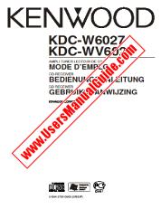 Ver KDC-W6027 pdf Francés, Alemán, Holandés Manual De Usuario