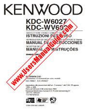 Ver KDC-W6027 pdf Italiano, Español, Portugal Manual De Usuario