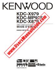 View KDC-X979 pdf French User Manual