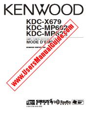 Ver KDC-X679 pdf Manual de usuario en francés