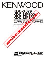 Voir KDC-MP625 pdf Manuel de l'utilisateur espagnole