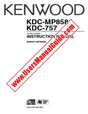 Ver KDC-MP858 pdf Manual de usuario en ingles