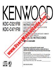 View KDC-C521FM pdf English, French, Spanish User Manual