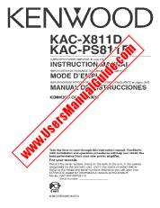 View KAC-PS811D pdf English, French, Spanish User Manual