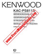 Voir KAC-PS811D pdf Allemand, néerlandais, italien, Portugal Manuel de l'utilisateur