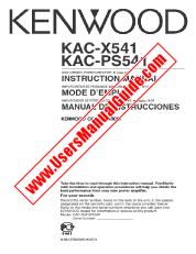 Ver KAC-X541 pdf Inglés, Francés, Español Manual De Usuario