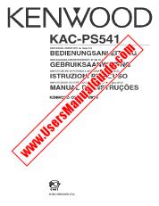 Vezi KAC-PS541 pdf Germană, olandeză, italiană, Portugalia Manual de utilizare