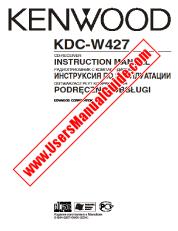 Voir KDC-W427 pdf Anglais, Russe, Pologne Manuel de l'utilisateur