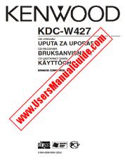 Ver KDC-W427 pdf Croata, Sueco, Finlandés Manual De Usuario