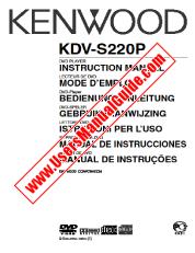 Ansicht KDV-S220P pdf Englisch, Französisch, Deutsch, Niederländisch, Italienisch, Spanisch, Portugal Bedienungsanleitung