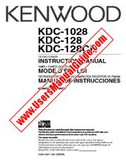 Ansicht KDC-128CR pdf Englisch, Französisch, Spanisch Benutzerhandbuch
