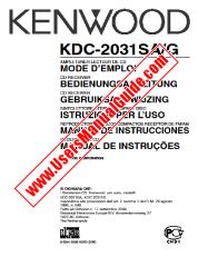View KDC-2031SA/G pdf French, German, Dutch, Italian, Spanish, Portugal User Manual