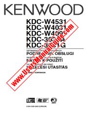 Ver KDC-W4031 pdf Polonia, checo, húngaro Manual del usuario