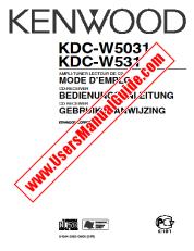 View KDC-W5031 pdf French, German, Dutch User Manual