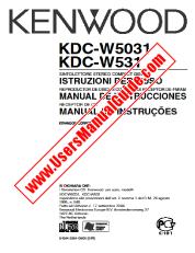 Ver KDC-W531 pdf Italiano, Español, Portugal Manual De Usuario